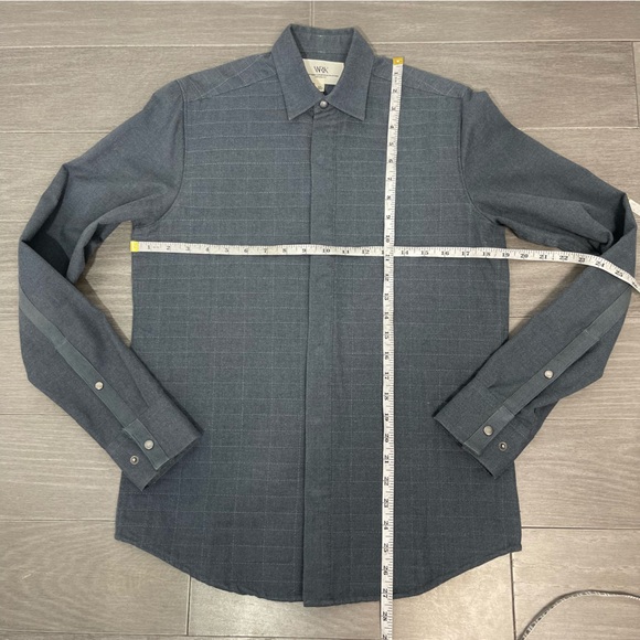 WRK Work Rest Karma Quilted Snap Button Down Flannel Shirt Casual Grid Mens XS - Picture 14 of 15